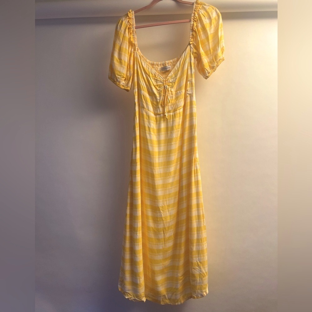Faithfull The Brand Yellow Gingham dress NEW